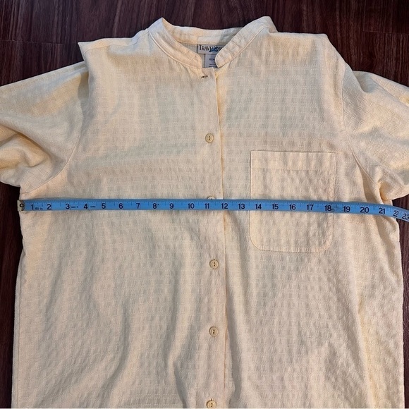 Women's Travel Smith 100% Cotton Shirt Sz L Yellow - Picture 6 of 8